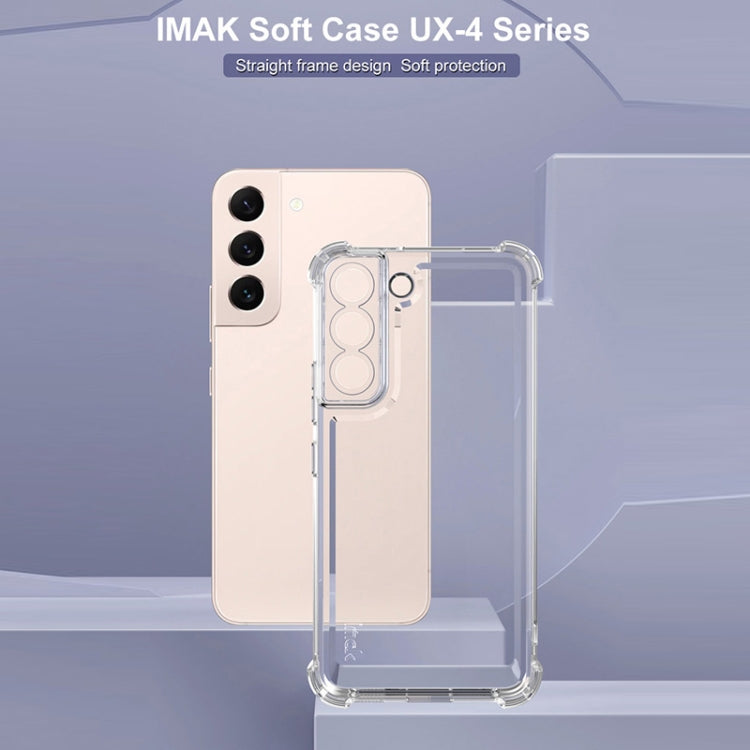 For Samsung Galaxy S22+ 5G IMAK UX-4 Series Four-corner Shockproof Phone Case - Transparent