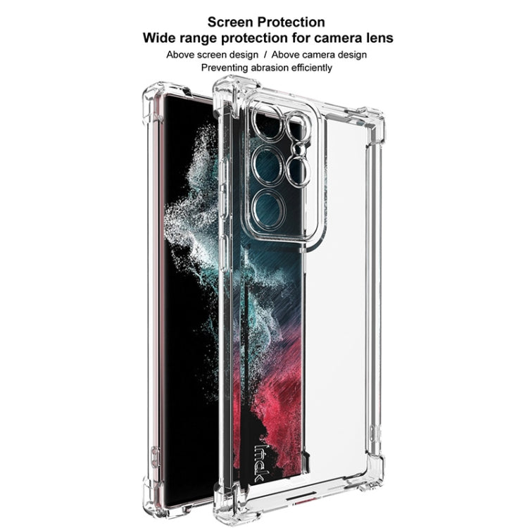 For Samsung Galaxy S22 Ultra 5G IMAK UX-4 Series Four-corner Shockproof Phone Case - Transparent