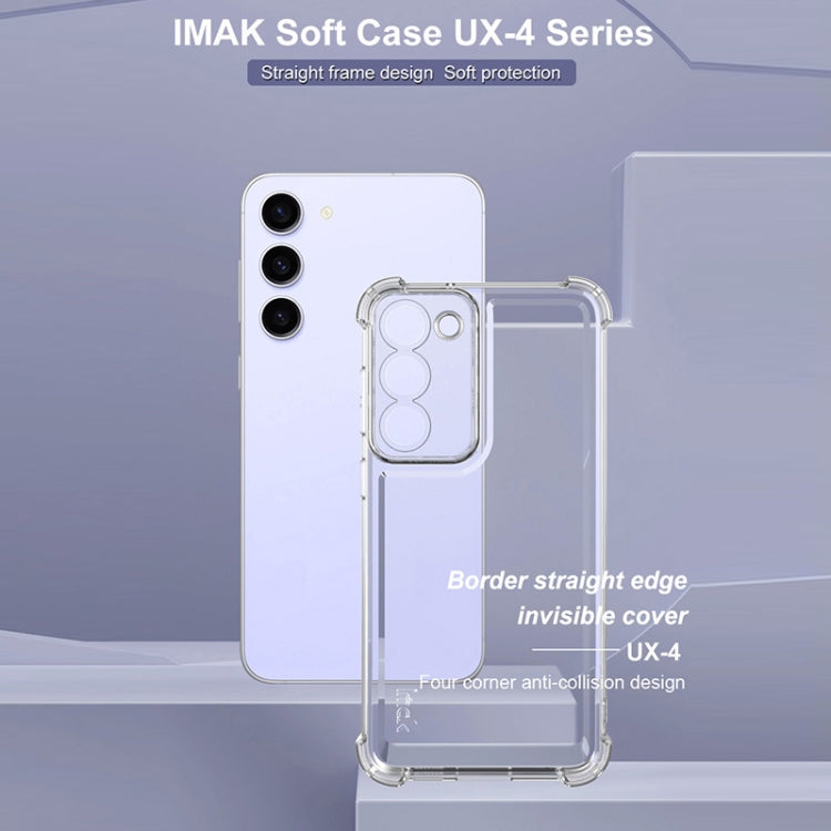 For Samsung Galaxy S23+ 5G IMAK UX-4 Series Four-corner Shockproof Phone Case - Transparent