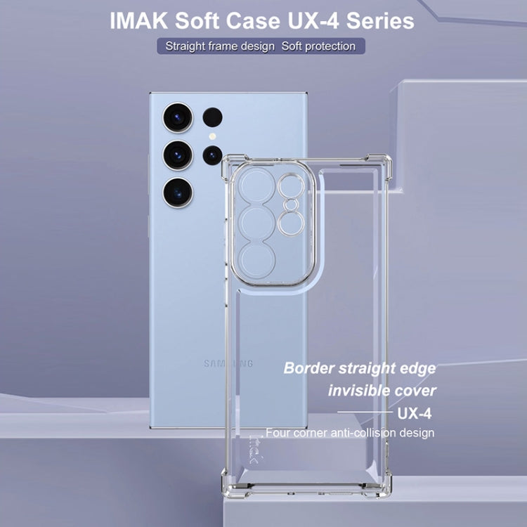 For Samsung Galaxy S23 Ultra 5G IMAK UX-4 Series Four-corner Shockproof Phone Case - Transparent