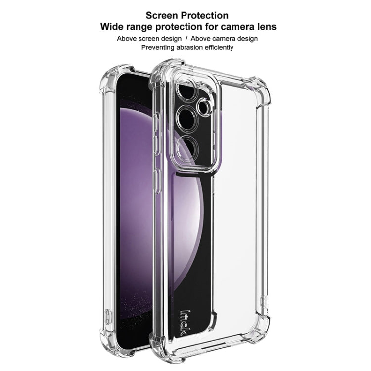 For Samsung Galaxy S23 FE 5G IMAK UX-4 Series Four-corner Shockproof Phone Case - Transparent