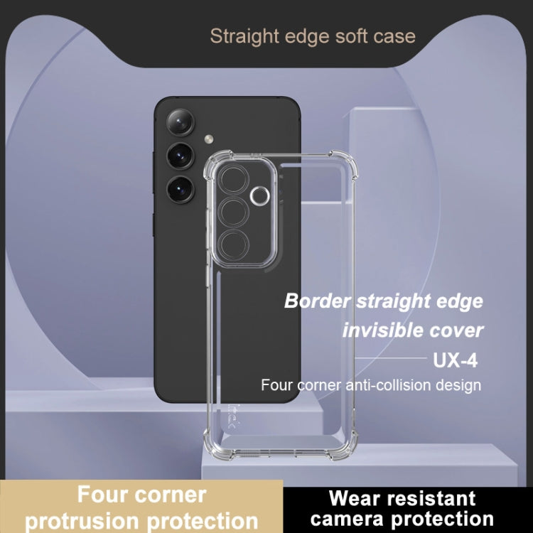 For Samsung Galaxy S24+ 5G IMAK UX-4 Series Four-corner Shockproof Phone Case - Transparent