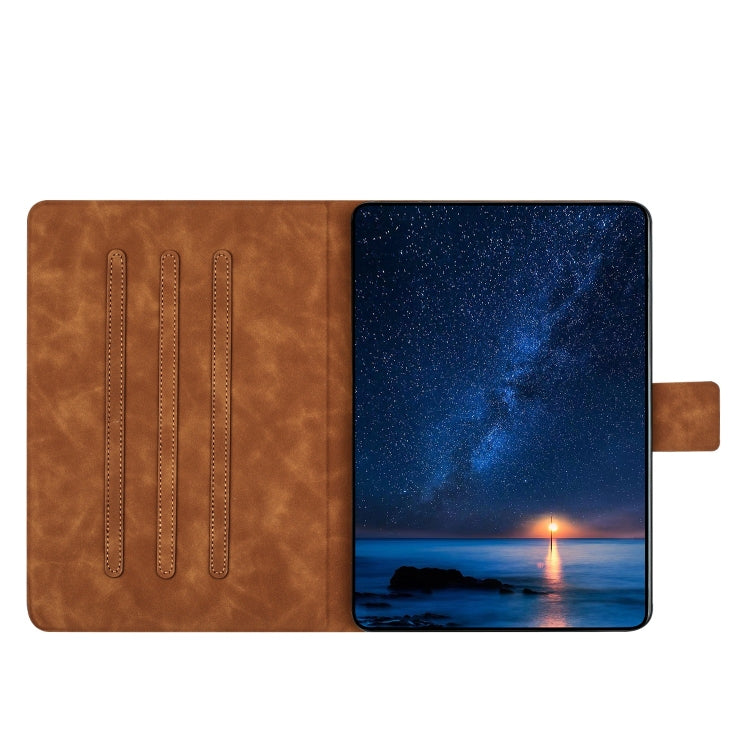 For Samsung Galaxy Tab A7 10.4 2020 Embossed Couple Cat Smart Tablet Leather Case