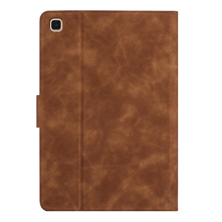 For Samsung Galaxy Tab A7 Lite Embossed Couple Cat Smart Tablet Leather Case