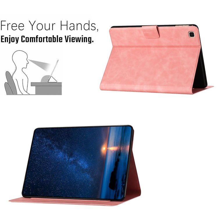 For Samsung Galaxy Tab A7 Lite Embossed Couple Cat Smart Tablet Leather Case