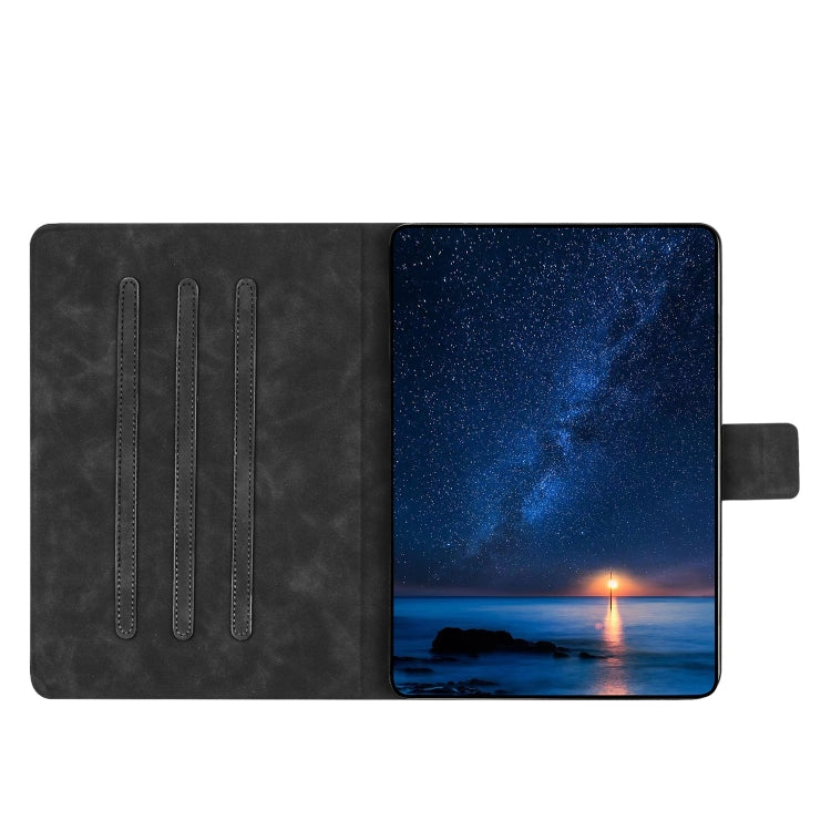 For Samsung Galaxy Tab A8 10.5 2021 Embossed Couple Cat Smart Tablet Leather Case