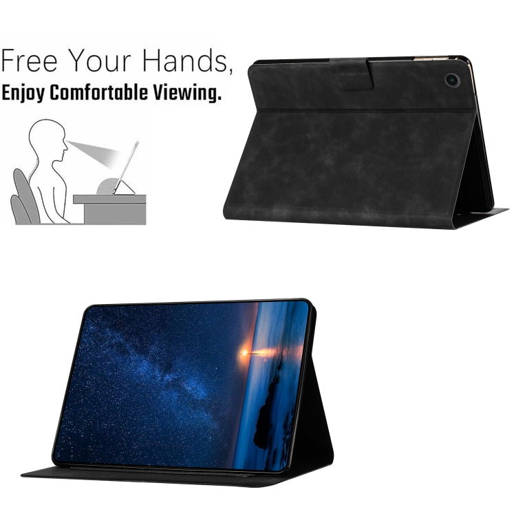For Samsung Galaxy Tab A8 10.5 2021 Embossed Couple Cat Smart Tablet Leather Case