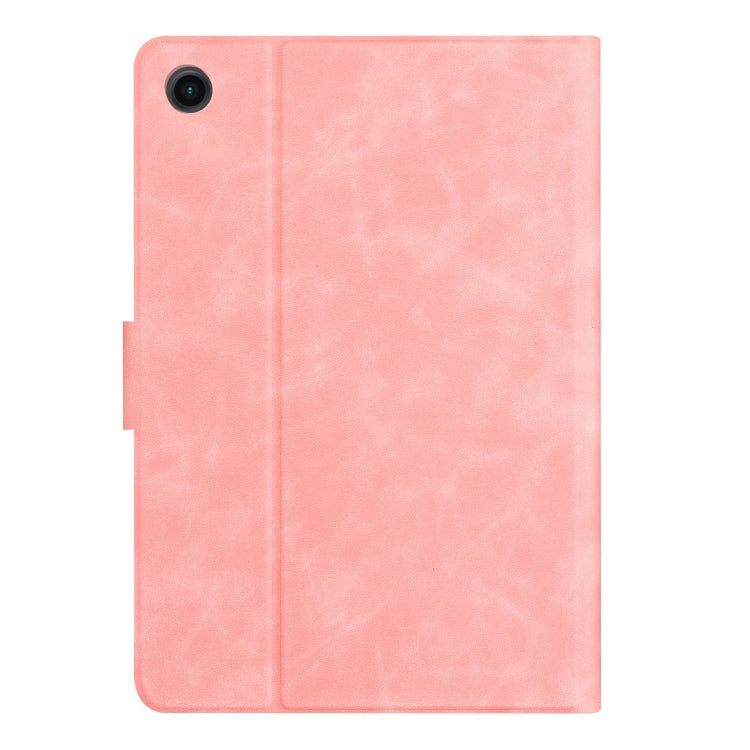 For Samsung Galaxy Tab A11 / A9 Embossed Couple Cat Smart Tablet Leather Case