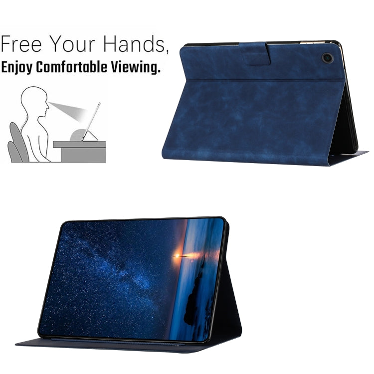 For Samsung Galaxy Tab A11+ / A9+ Embossed Couple Cat Smart Tablet Leather Case