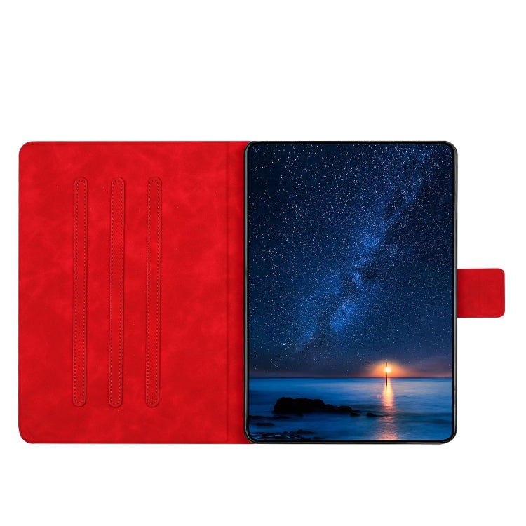 For Samsung Galaxy Tab A11+ / A9+ Embossed Couple Cat Smart Tablet Leather Case