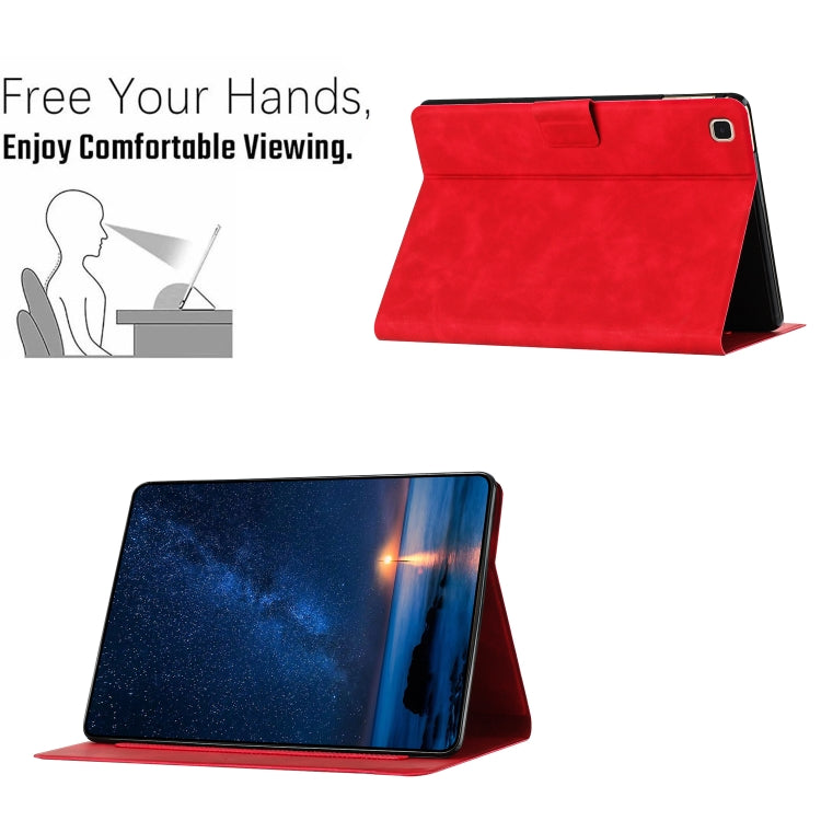 For Samsung Galaxy Tab S6 Lite Embossed Couple Cat Smart Tablet Leather Case