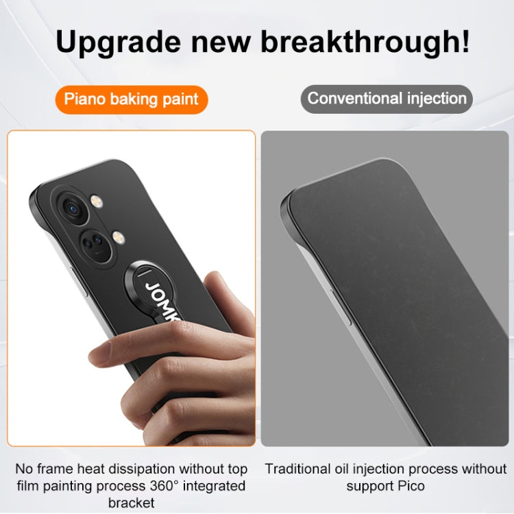 For OnePlus Ace 2V Baking Varnish 360 Rotate Holder No Frame PC Phone Case