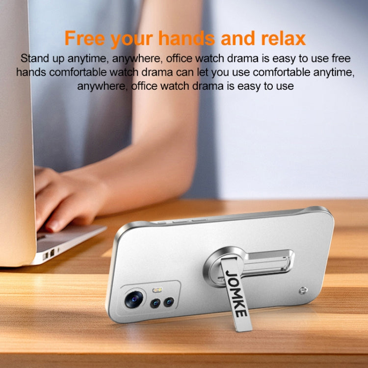 For Xiaomi 12 Baking Varnish 360 Rotate Holder No Frame PC Phone Case