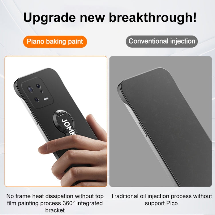 For Xiaomi 13 Baking Varnish 360 Rotate Holder No Frame PC Phone Case