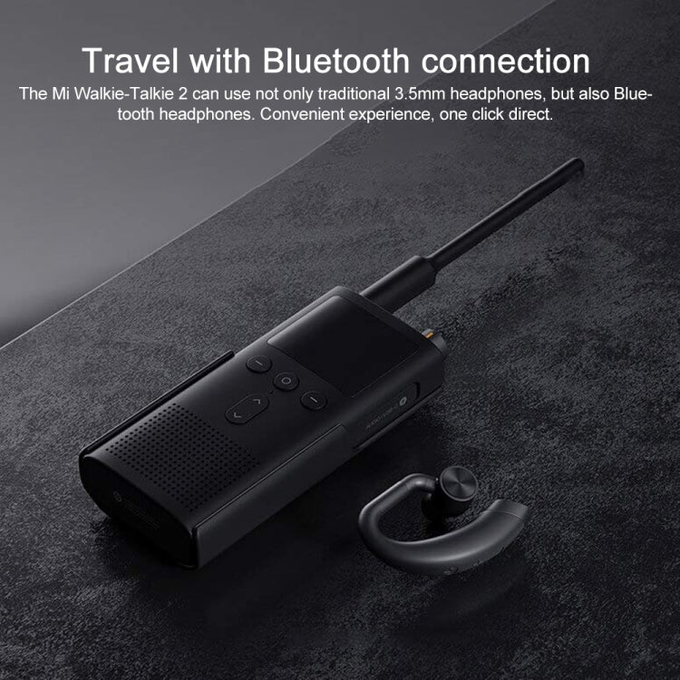 Original Xiaomi IP65 Waterproof UV Dual Band Walkie Talkie 2 - Black