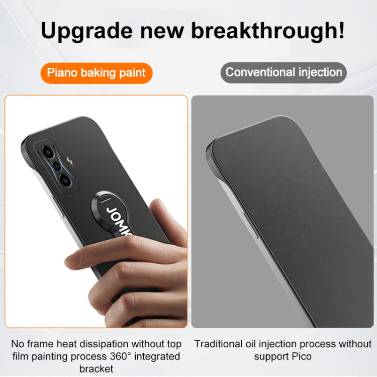 For Redmi K50 Gaming Baking Varnish 360 Rotate Holder No Frame PC Phone Case