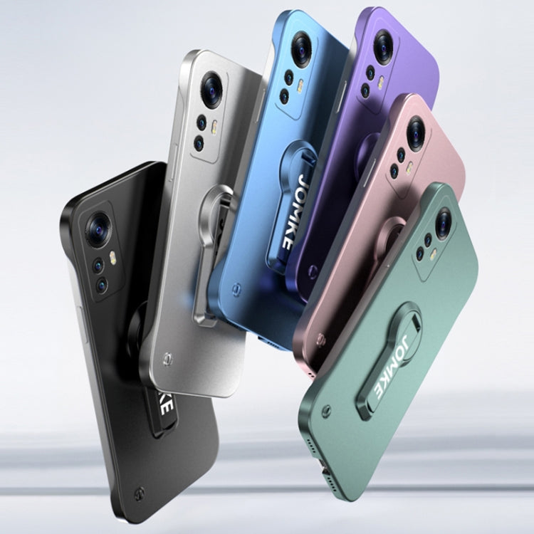 For Redmi K50 Ultra Baking Varnish 360 Rotate Holder No Frame PC Phone Case