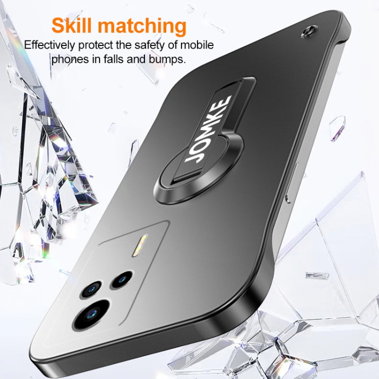 For Redmi K60E Baking Varnish 360 Rotate Holder No Frame PC Phone Case