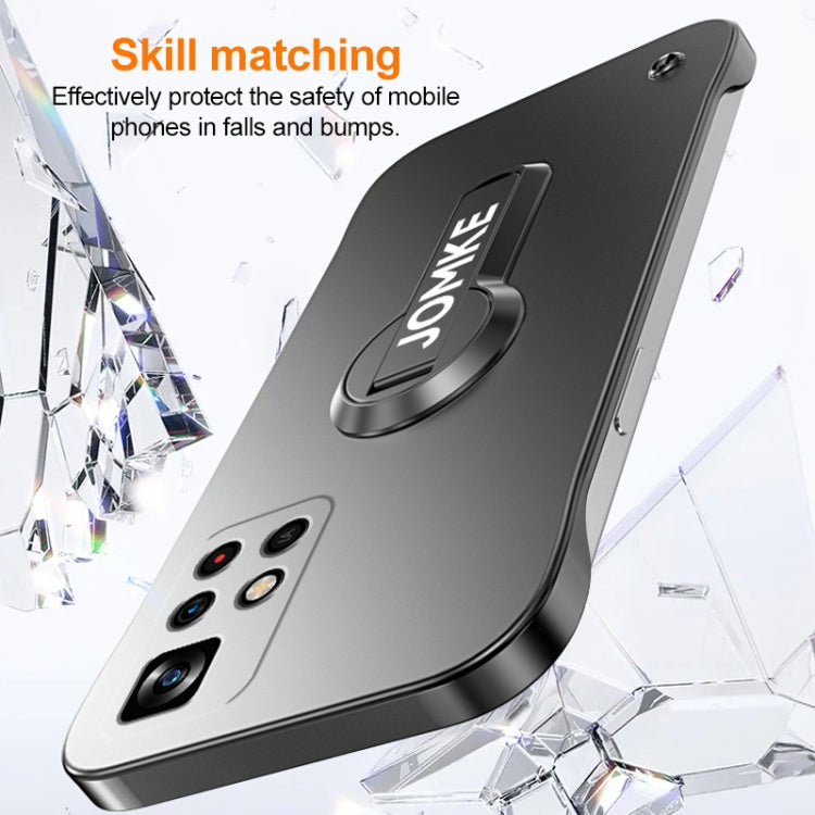 For Redmi Note 11 5G Baking Varnish 360 Rotate Holder No Frame PC Phone Case