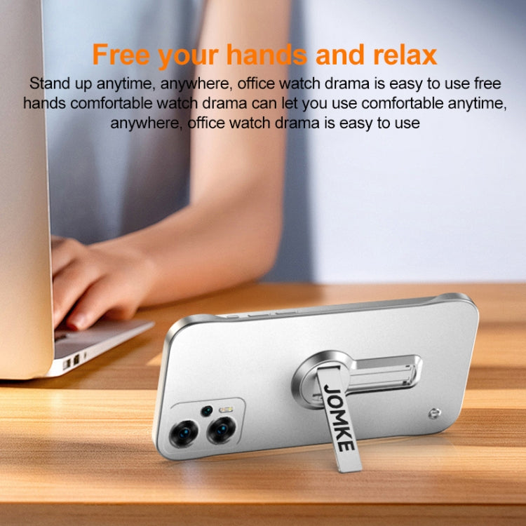 For Redmi Note 11T Pro Baking Varnish 360 Rotate Holder No Frame PC Phone Case