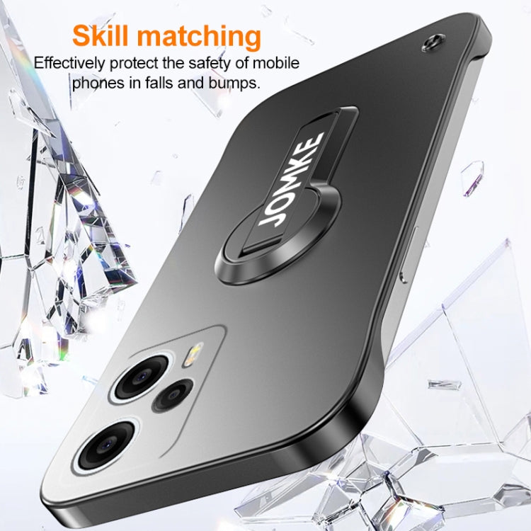 For Redmi Note 12 Turbo Baking Varnish 360 Rotate Holder No Frame PC Phone Case