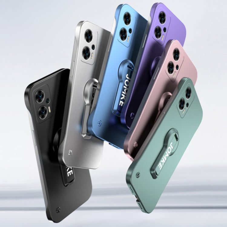 For Redmi Note 12T Pro Baking Varnish 360 Rotate Holder No Frame PC Phone Case