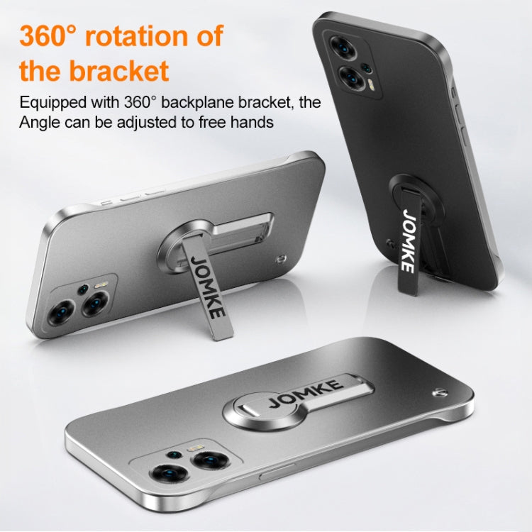 For Redmi Note 12T Pro Baking Varnish 360 Rotate Holder No Frame PC Phone Case
