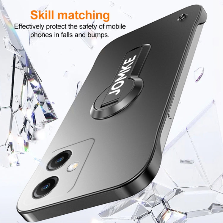 For Redmi Note 13 Baking Varnish 360 Rotate Holder No Frame PC Phone Case