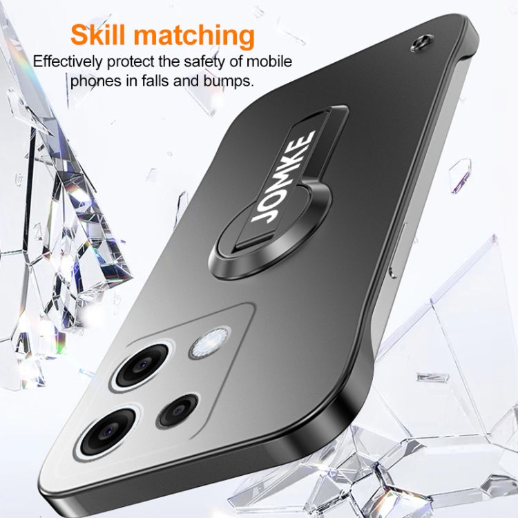 For Redmi Note 13 Pro Baking Varnish 360 Rotate Holder No Frame PC Phone Case