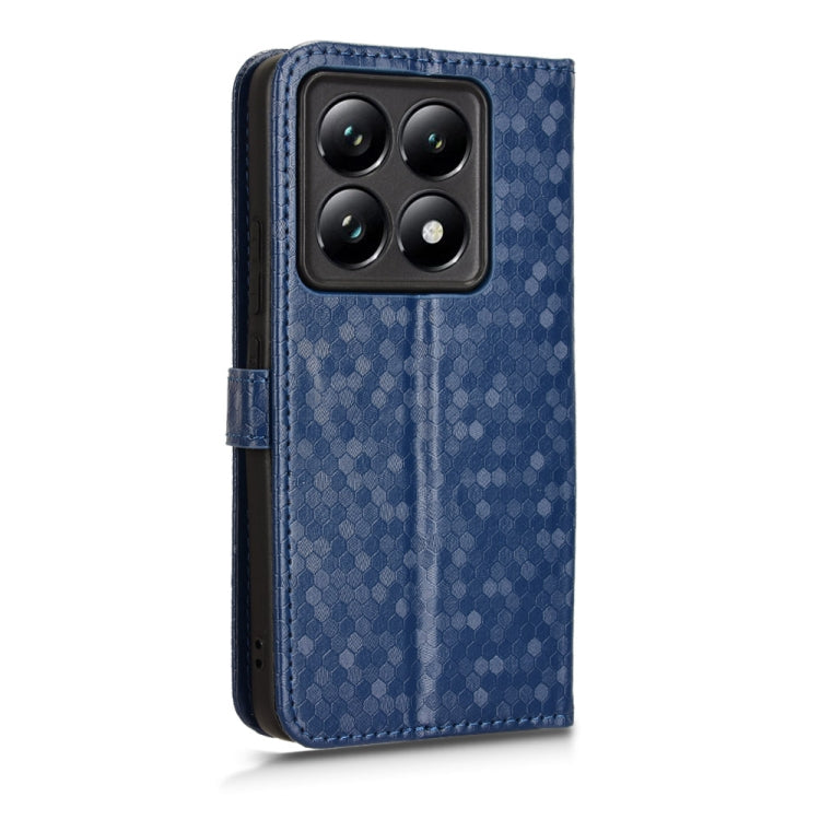 For Xiaomi 14T Pro Honeycomb Dot Texture Leather Phone Case