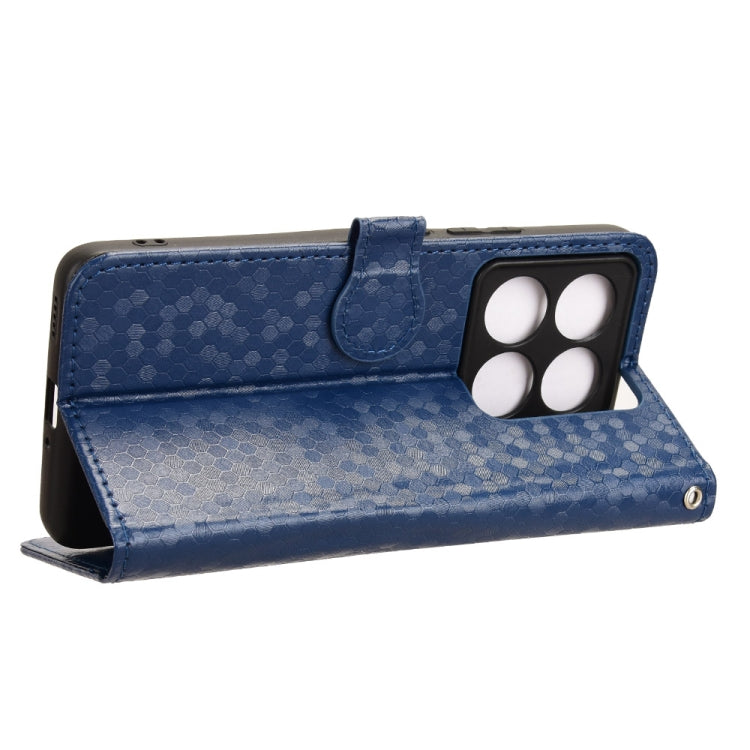 For Xiaomi 14T Pro Honeycomb Dot Texture Leather Phone Case
