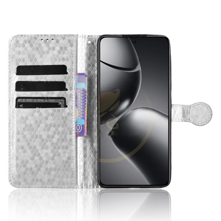 For Xiaomi 14T Pro Honeycomb Dot Texture Leather Phone Case