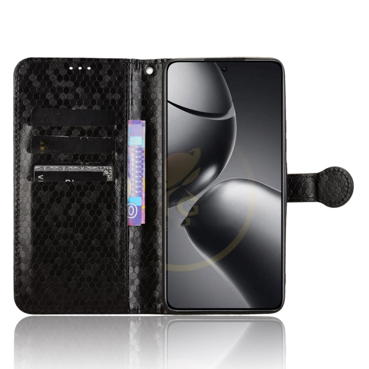 For Xiaomi 14T Honeycomb Dot Texture Leather Phone Case