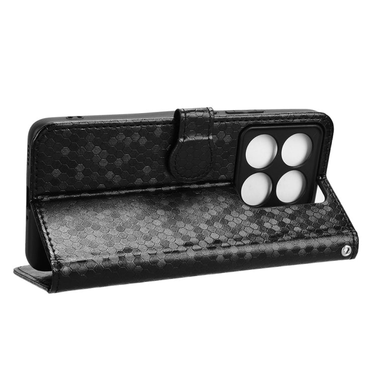For Xiaomi 14T Honeycomb Dot Texture Leather Phone Case