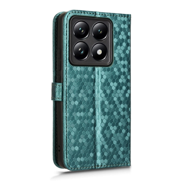 For Xiaomi 14T Honeycomb Dot Texture Leather Phone Case