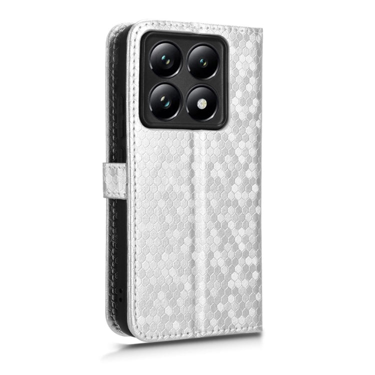 For Xiaomi 14T Honeycomb Dot Texture Leather Phone Case