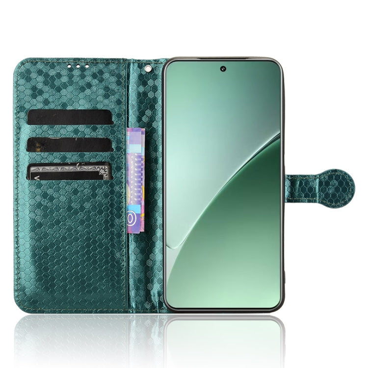 For Xiaomi 15 Pro Honeycomb Dot Texture Leather Phone Case