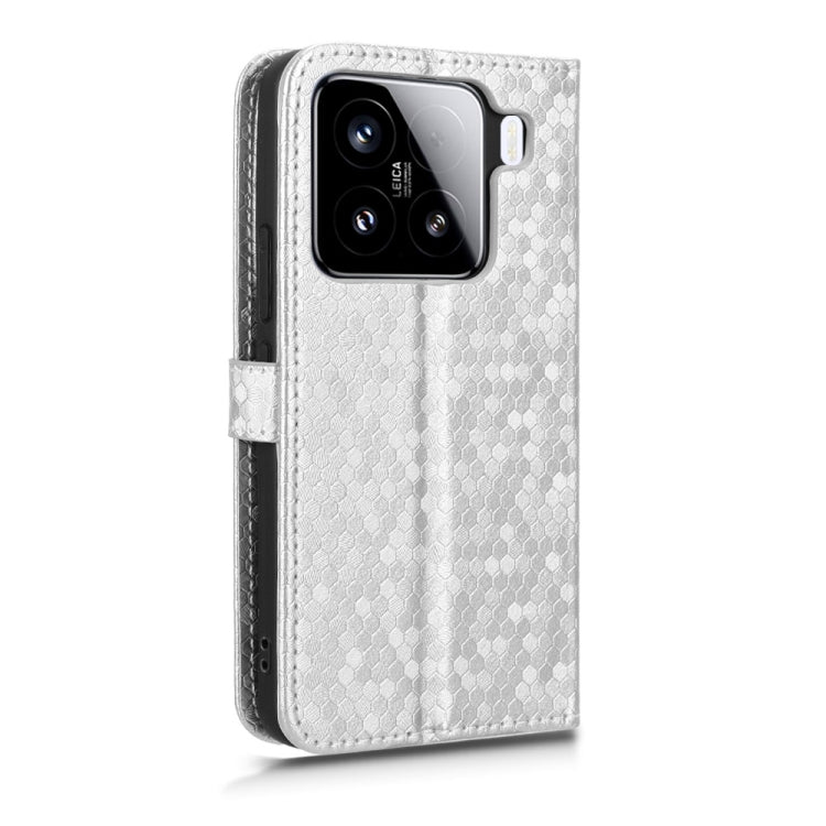For Xiaomi 15 Pro Honeycomb Dot Texture Leather Phone Case