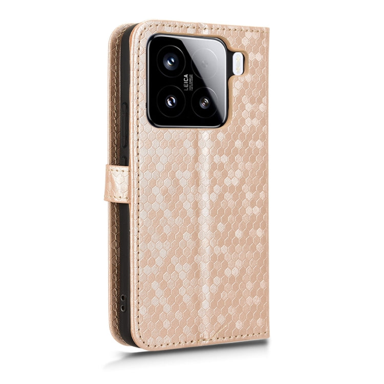 For Xiaomi 15 Honeycomb Dot Texture Leather Phone Case