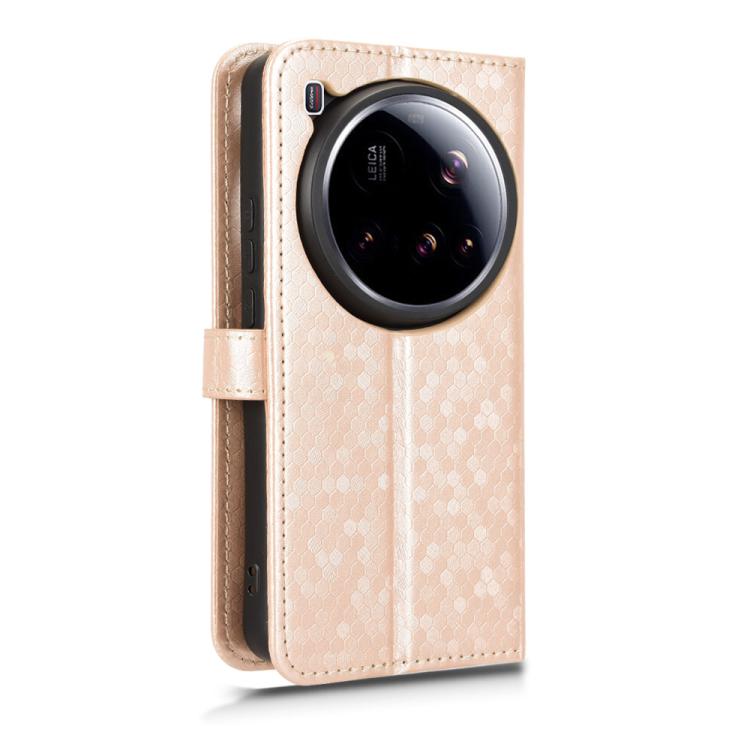 For Xiaomi 15 Ultra Honeycomb Dot Texture Leather Phone Case