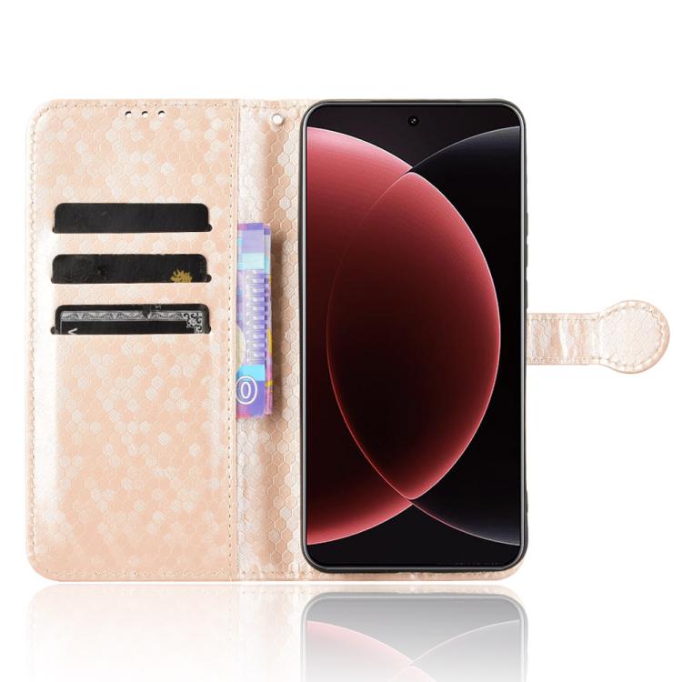 For Xiaomi 15 Ultra Honeycomb Dot Texture Leather Phone Case