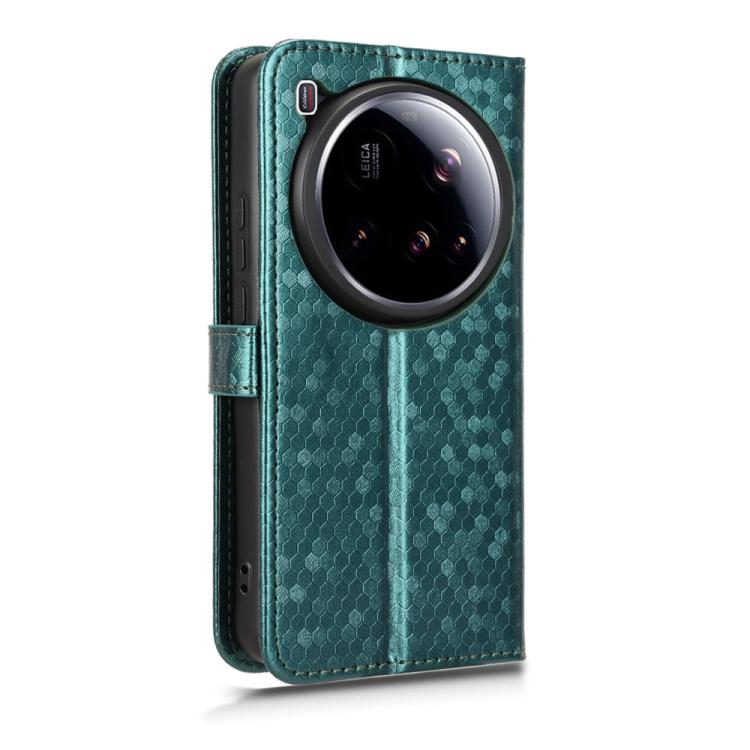 For Xiaomi 15 Ultra Honeycomb Dot Texture Leather Phone Case