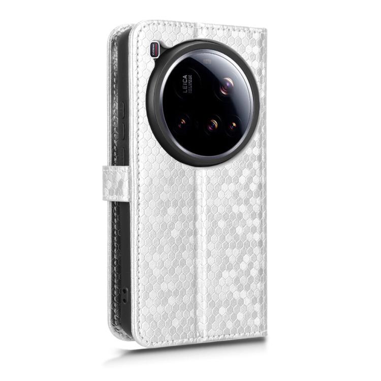 For Xiaomi 15 Ultra Honeycomb Dot Texture Leather Phone Case