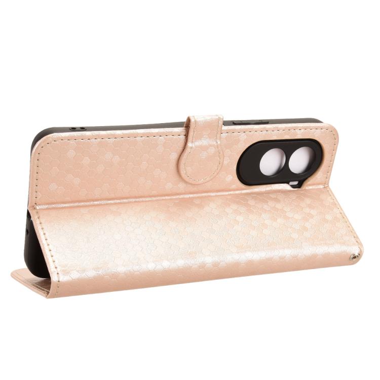 For Xiaomi Poco M7 4G 171mm Honeycomb Dot Texture Leather Phone Case