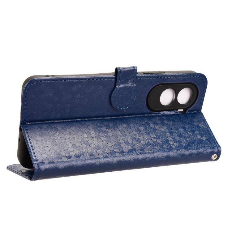 For Xiaomi Poco M7 4G 171mm Honeycomb Dot Texture Leather Phone Case