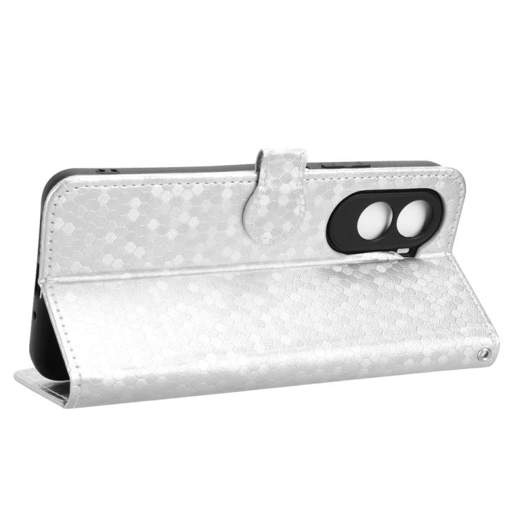 For Xiaomi Poco M7 4G 171mm Honeycomb Dot Texture Leather Phone Case