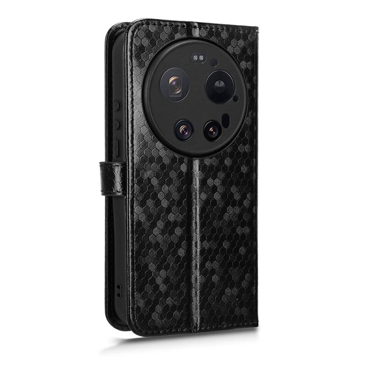 For Xiaomi 17 Ultra Honeycomb Dot Texture Leather Phone Case