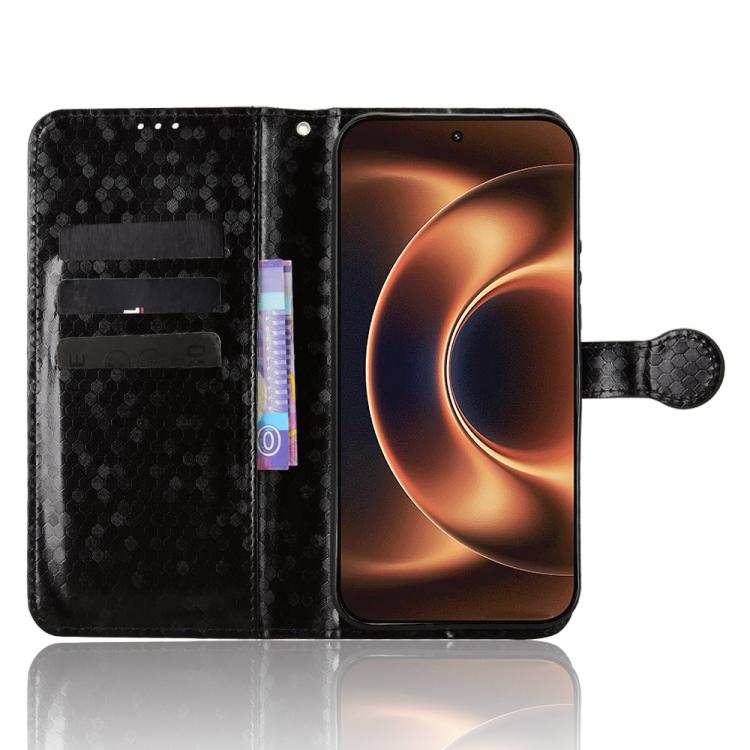 For Xiaomi 17 Ultra Honeycomb Dot Texture Leather Phone Case