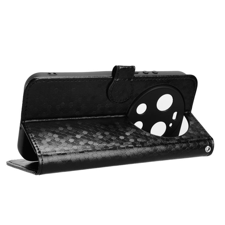 For Xiaomi 17 Ultra Honeycomb Dot Texture Leather Phone Case