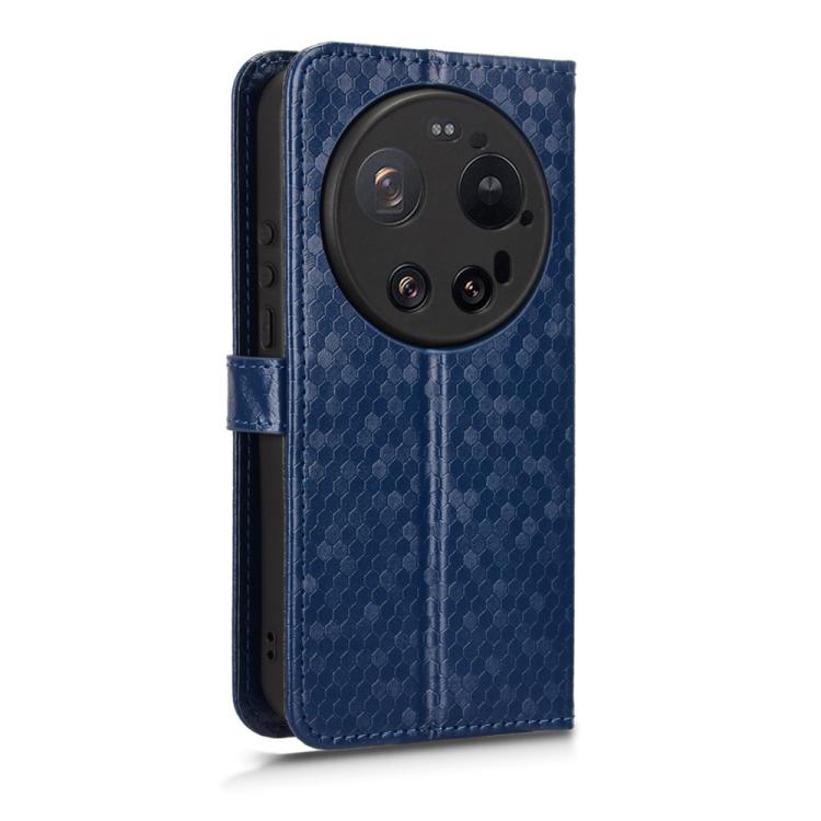 For Xiaomi 17 Ultra Honeycomb Dot Texture Leather Phone Case